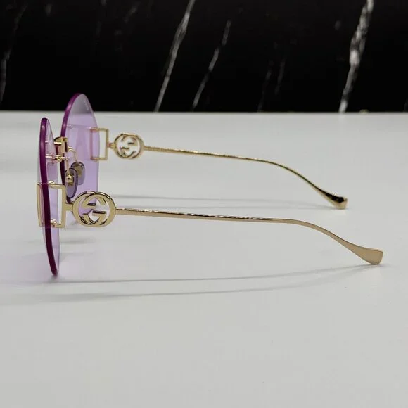 NEW GUCCI GG1203S 001 WITH GOLD CHAIN GUCCI SUNGLASSES